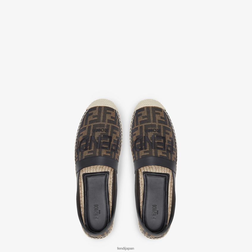 jp Fendi 男性 布製エスパドリーユ 茶色 20L42T2258 靴