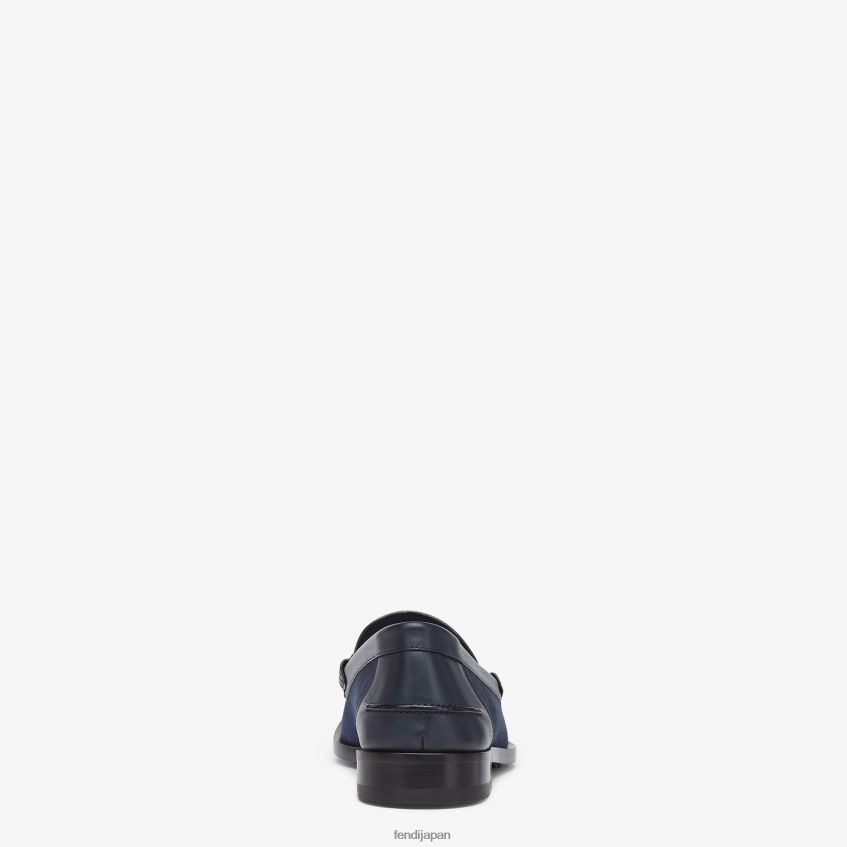 jp Fendi 男性 デニムローファー 青 20L42T2285 靴