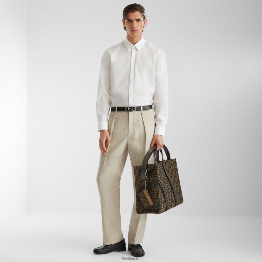 jp Fendi 男性 レザーローファー 黒 20L42T2286 靴