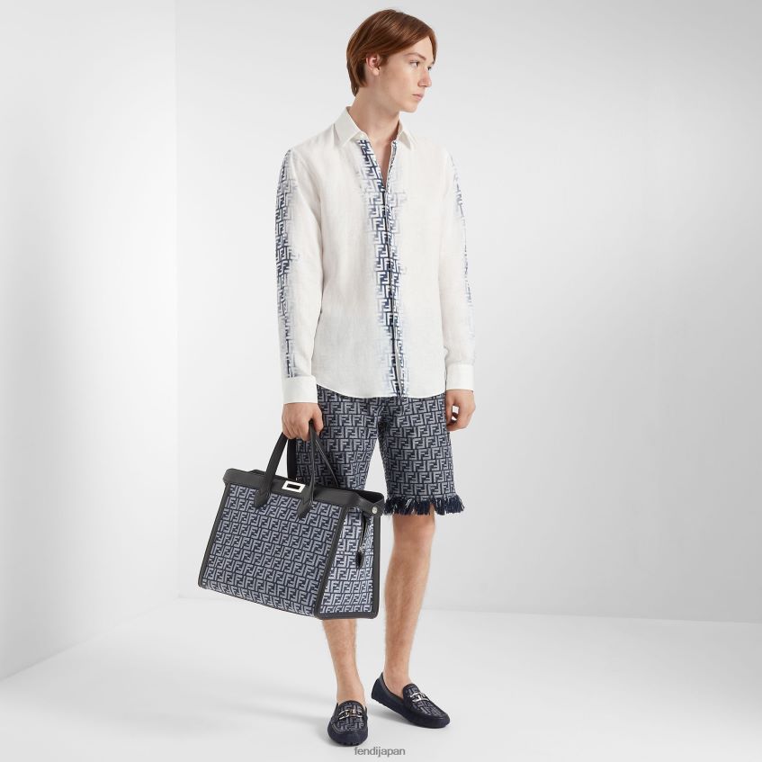 jp Fendi 男性 デニムローファー 青 20L42T2288 靴