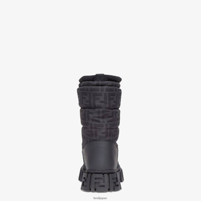 jp Fendi 男性 レザーブーツ 黒 20L42T2318 靴