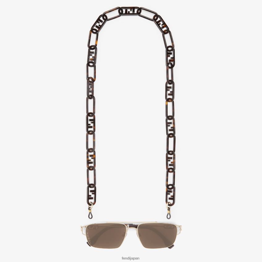 jp Fendi 男性 メガネチェーン付きメタル＆レンズサングラス ファッション 20L42T2430 アクセサリー