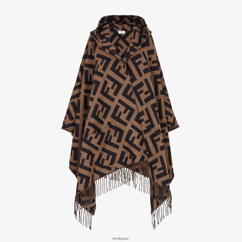 jp Fendi 女性 カシミアポンチョ 茶色 20L42T245 アクセサリー