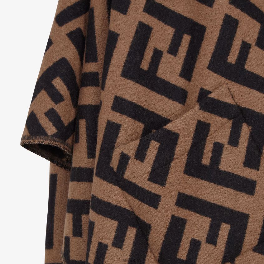 jp Fendi 女性 カシミアポンチョ 茶色 20L42T245 アクセサリー