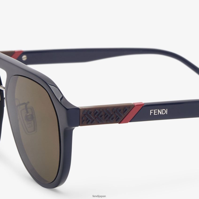 jp Fendi 男性 斜めサングラス 青 20L42T2472 アクセサリー