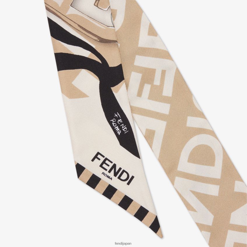 jp Fendi 女性 オーガニックシルクバンドー ベージュ 20L42T249 アクセサリー