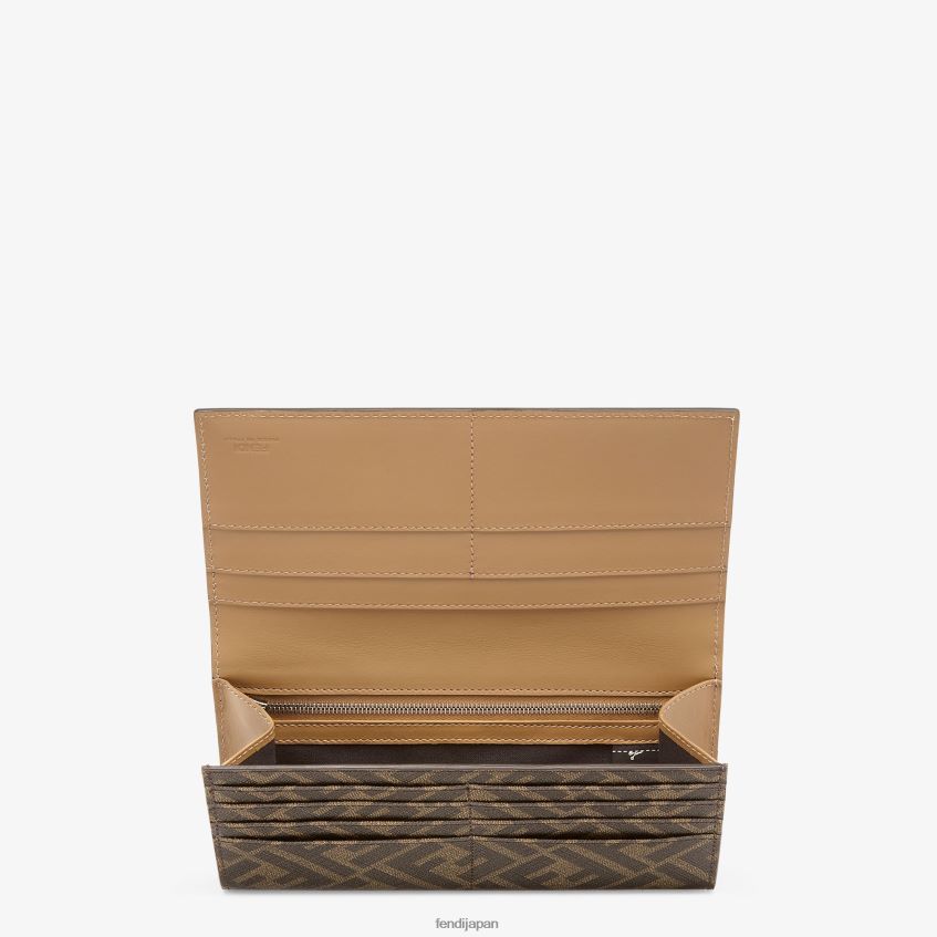 jp Fendi 男性 布製財布 茶色 20L42T2587 アクセサリー