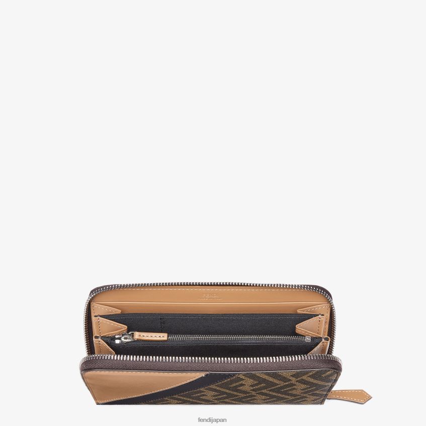 jp Fendi 男性 布製財布 茶色 20L42T2588 アクセサリー
