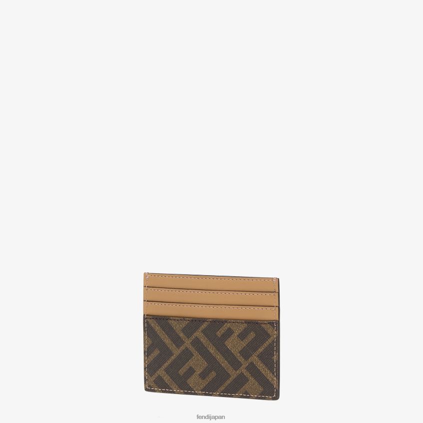 jp Fendi 男性 布製カードホルダー 茶色 20L42T2589 アクセサリー