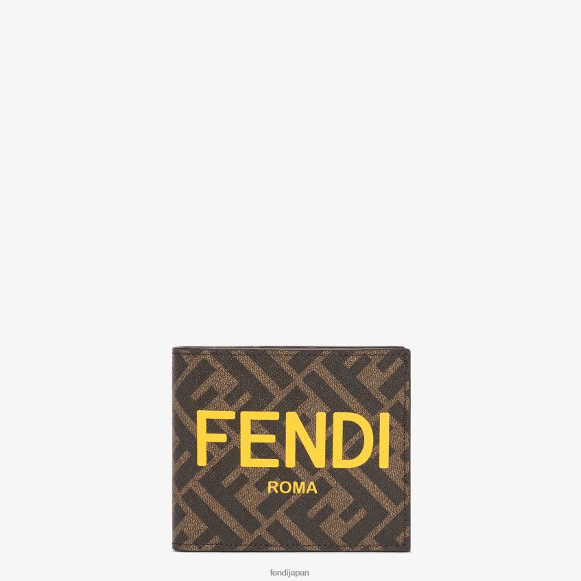 jp Fendi 男性 布製二つ折り 茶色 20L42T2591 アクセサリー