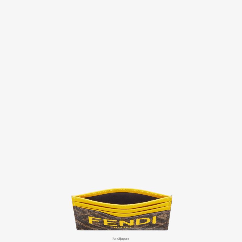 jp Fendi 男性 布製カードホルダー 茶色 20L42T2592 アクセサリー