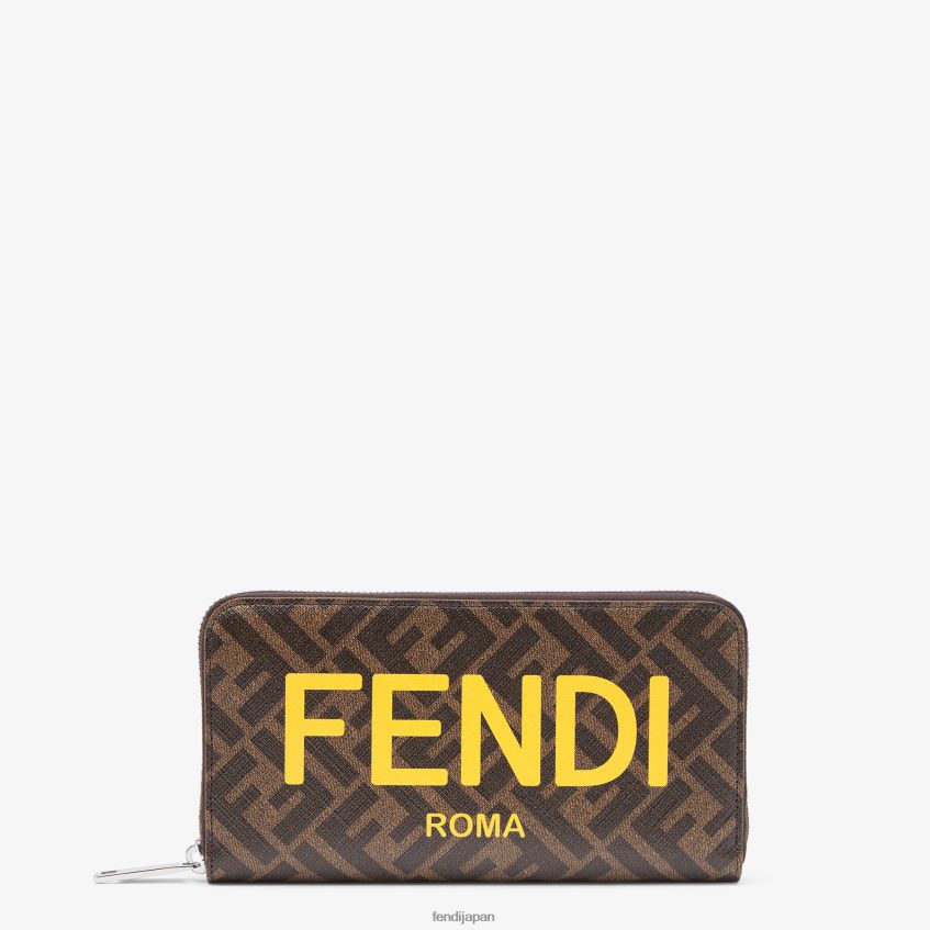 jp Fendi 男性 布製財布 茶色 20L42T2593 アクセサリー
