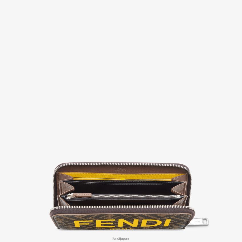 jp Fendi 男性 布製財布 茶色 20L42T2593 アクセサリー