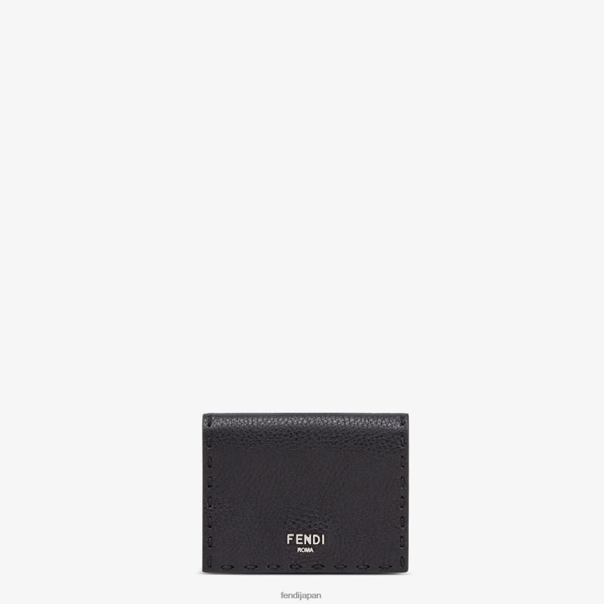 jp Fendi 男性 レザー三つ折り財布 黒 20L42T2601 アクセサリー