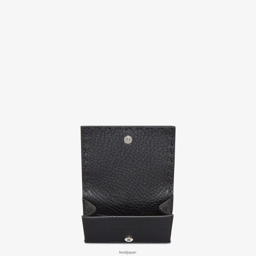 jp Fendi 男性 レザー三つ折り財布 黒 20L42T2601 アクセサリー