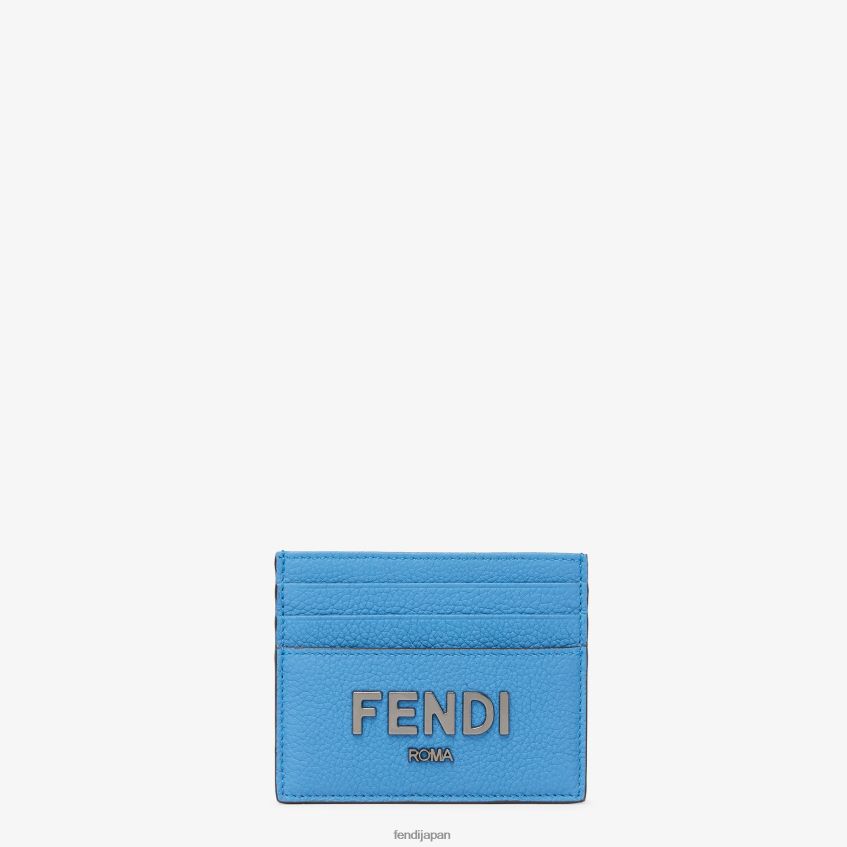 jp Fendi 男性 シグネチャーレザーカードホルダー ライトブルー 20L42T2611 アクセサリー