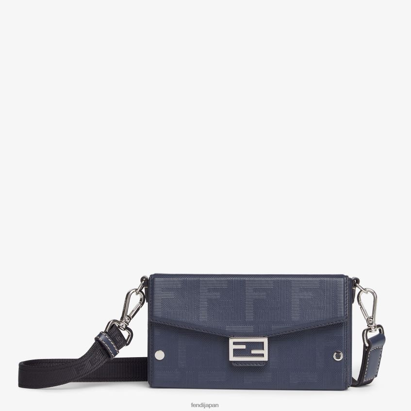 jp Fendi 男性 バゲットソフトトランクレザーバッグ 青 20L42T2618 アクセサリー