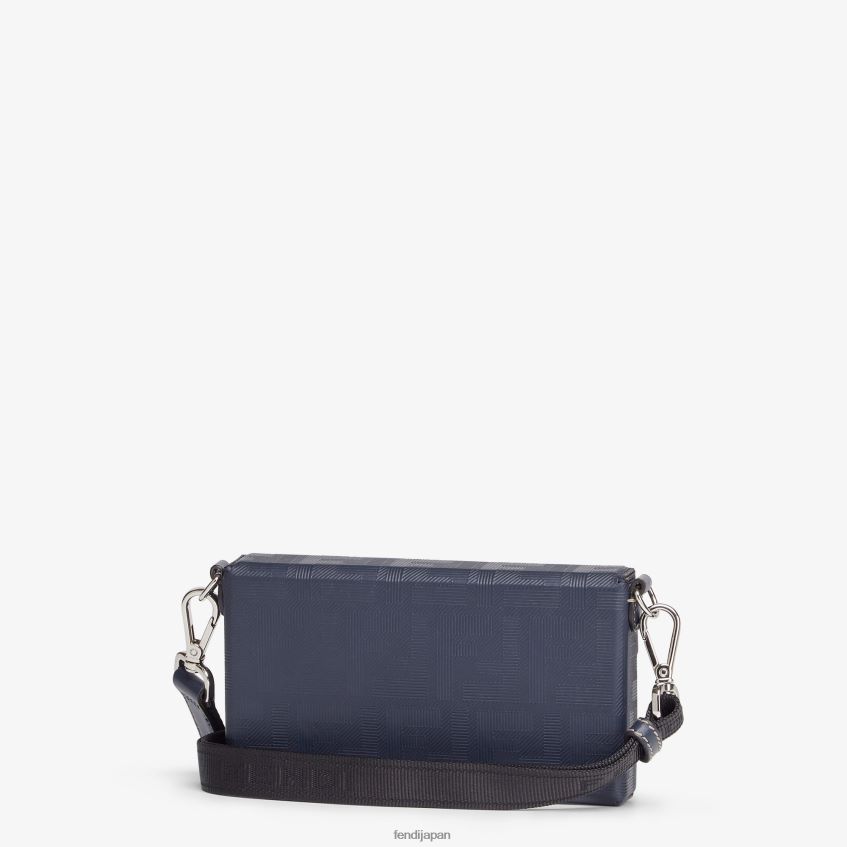 jp Fendi 男性 バゲットソフトトランクレザーバッグ 青 20L42T2618 アクセサリー
