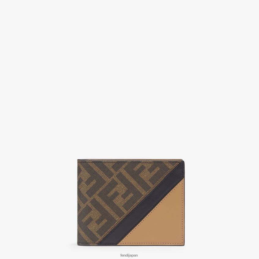 jp Fendi 男性 布製二つ折り 茶色 20L42T2629 アクセサリー