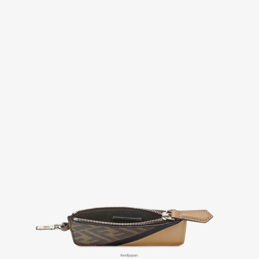 jp Fendi 男性 布製カードホルダー 茶色 20L42T2631 アクセサリー