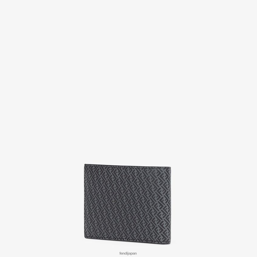 jp Fendi 男性 米ドルレザー二つ折り財布 黒 20L42T2657 アクセサリー