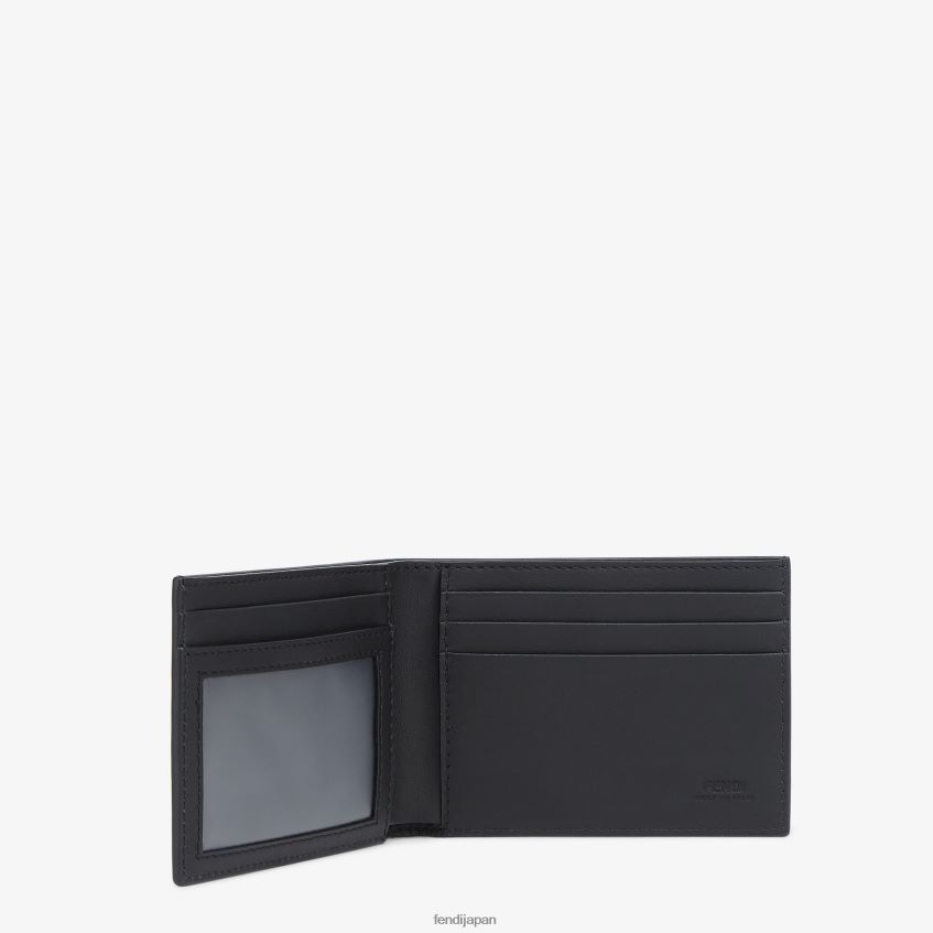 jp Fendi 男性 米ドルレザー二つ折り財布 黒 20L42T2657 アクセサリー