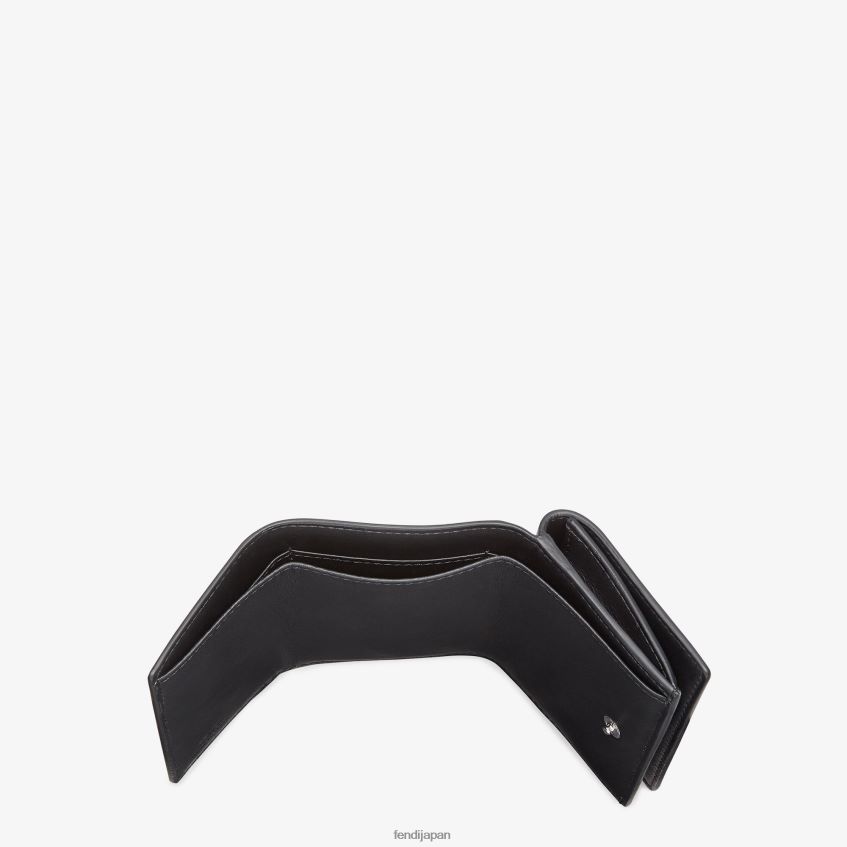 jp Fendi 男性 レザー三つ折り財布 黒 20L42T2658 アクセサリー