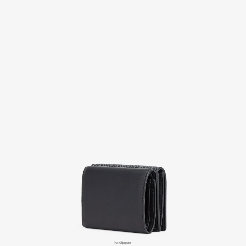 jp Fendi 男性 レザー三つ折り財布 黒 20L42T2658 アクセサリー