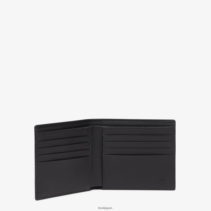 jp Fendi 男性 財布 レザー二つ折り財布 黒 20L42T2661 アクセサリー