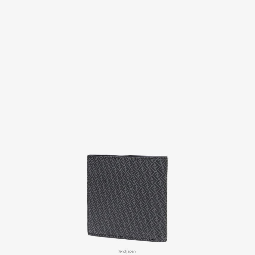 jp Fendi 男性 財布 レザー二つ折り財布 黒 20L42T2661 アクセサリー