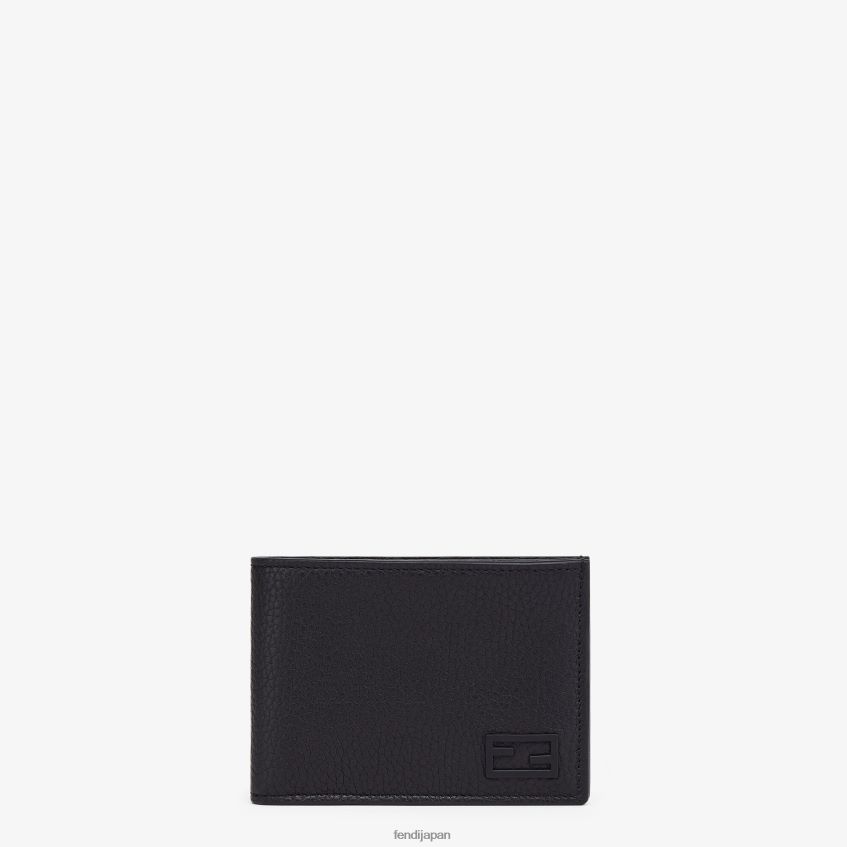 jp Fendi 男性 米ドルレザー二つ折り財布 黒 20L42T2665 アクセサリー