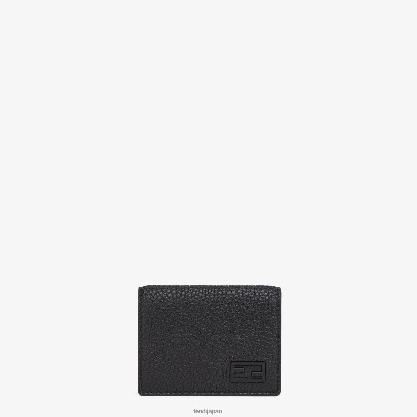 jp Fendi 男性 レザー三つ折り財布 黒 20L42T2666 アクセサリー