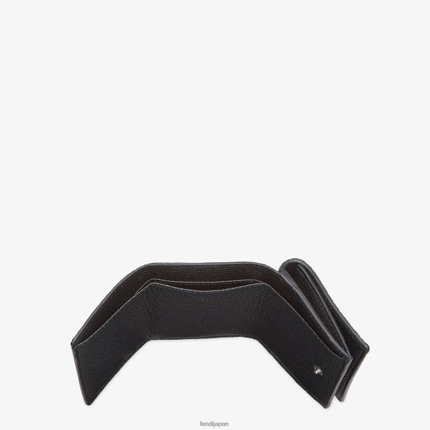 jp Fendi 男性 レザー三つ折り財布 黒 20L42T2666 アクセサリー