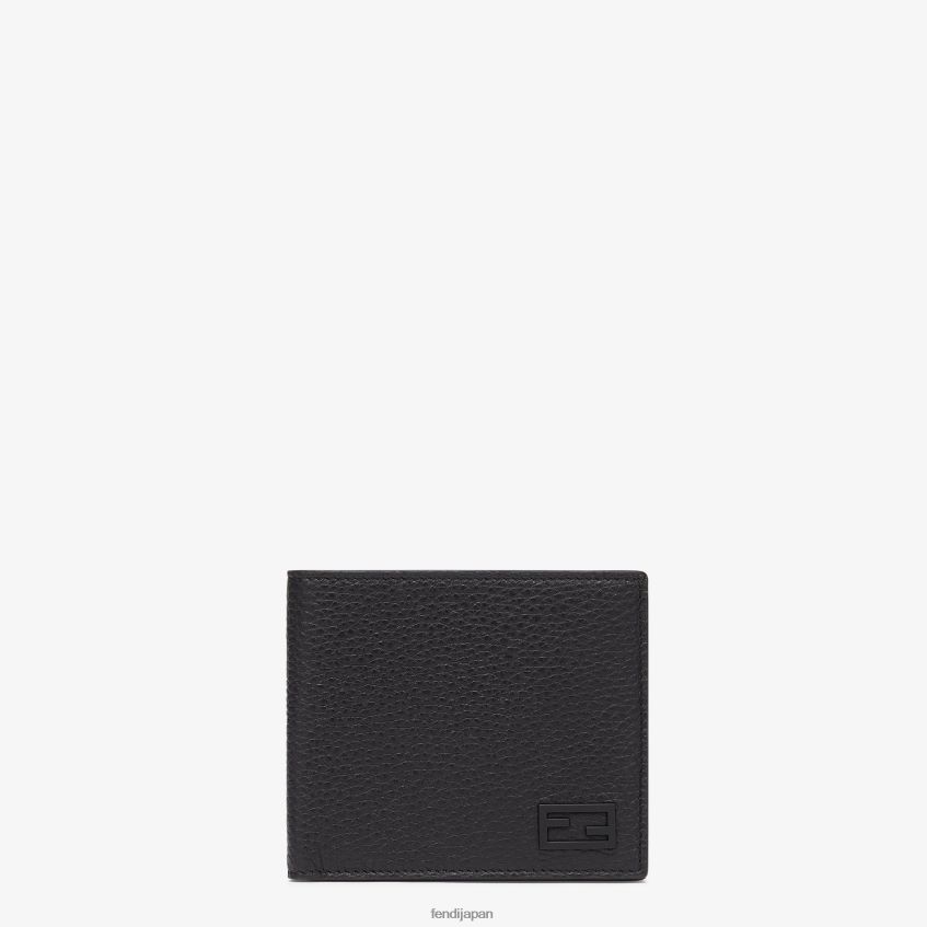 jp Fendi 男性 財布 レザー二つ折り財布 黒 20L42T2669 アクセサリー