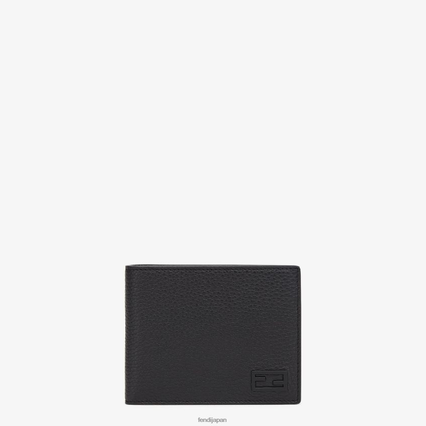jp Fendi 男性 財布 レザー二つ折り財布 黒 20L42T2671 アクセサリー