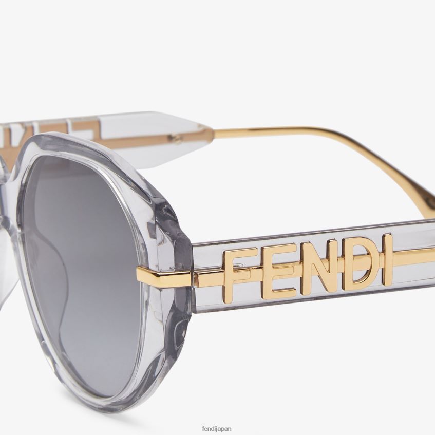 jp Fendi 女性 透明なアセテートサングラス グレー 20L42T271 アクセサリー