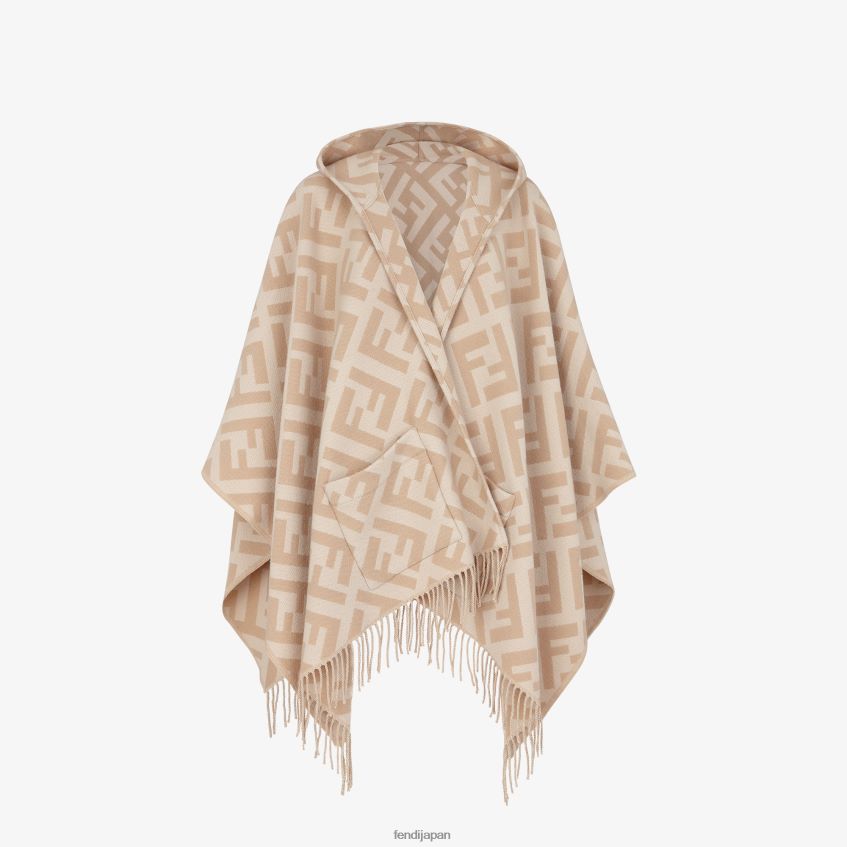 jp Fendi 女性 カシミアポンチョ ベージュ 20L42T274 アクセサリー