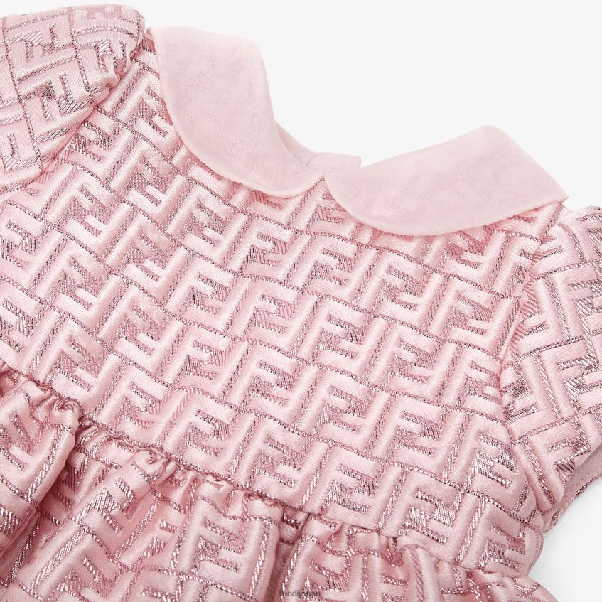jp Fendi 子供たち ジャカードベビードレス ピンク 20L42T2763 衣服