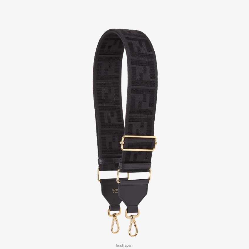 jp Fendi 女性 リボンショルダーストラップ 黒 20L42T376 アクセサリー
