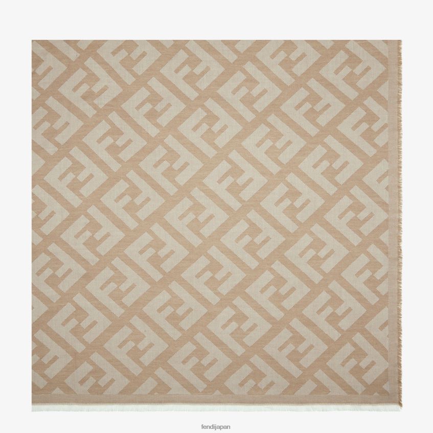 jp Fendi 女性 ウールとカシミアのショール 茶色 20L42T405 アクセサリー