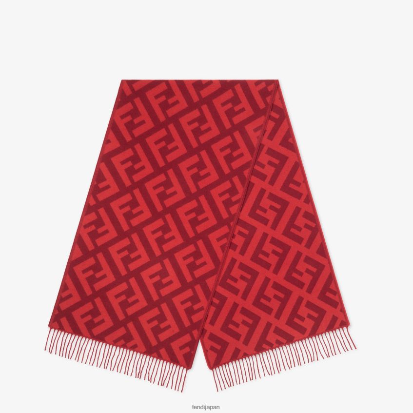 jp Fendi 女性 カシミアスカーフ 赤 20L42T460 アクセサリー