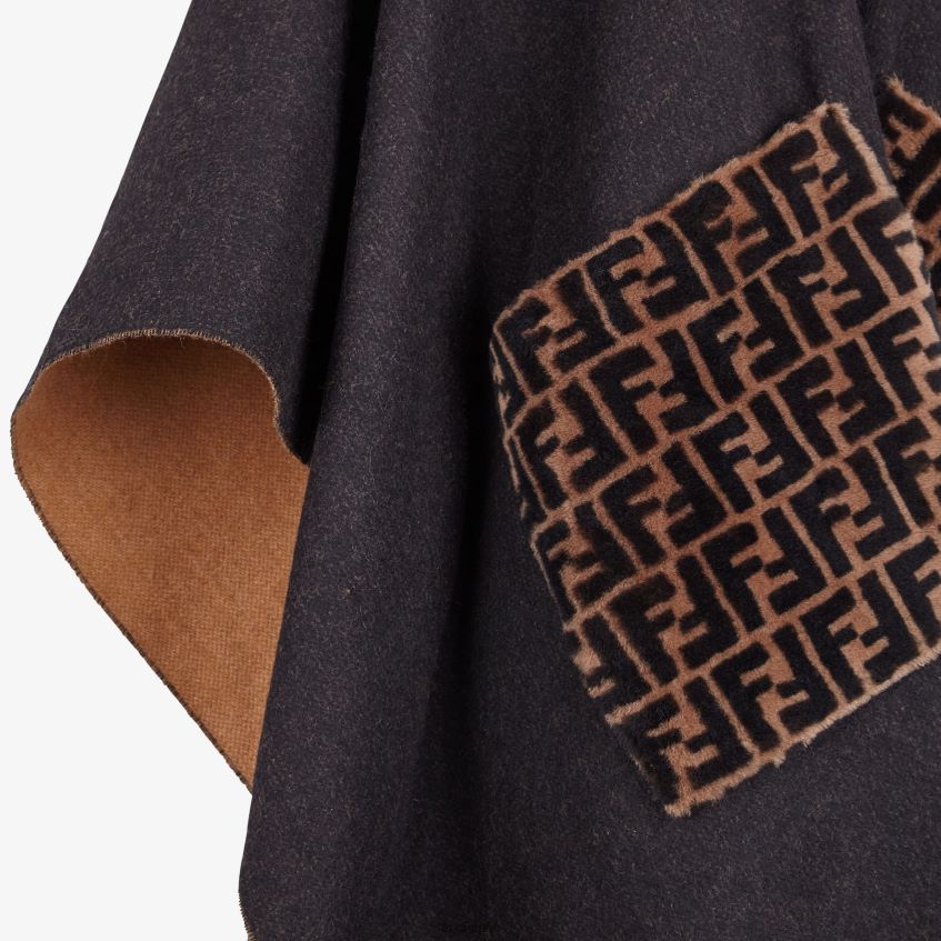 jp Fendi 女性 カシミアとウールのポンチョ ファッション 20L42T508 アクセサリー