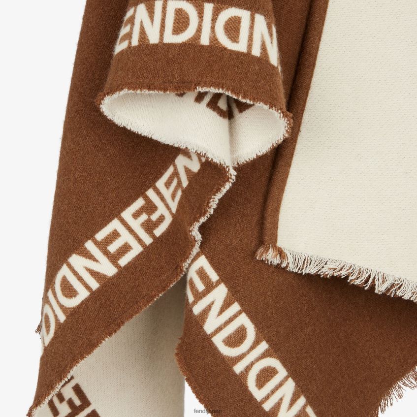 jp Fendi 女性 ウールポンチョ グレー 20L42T50 アクセサリー