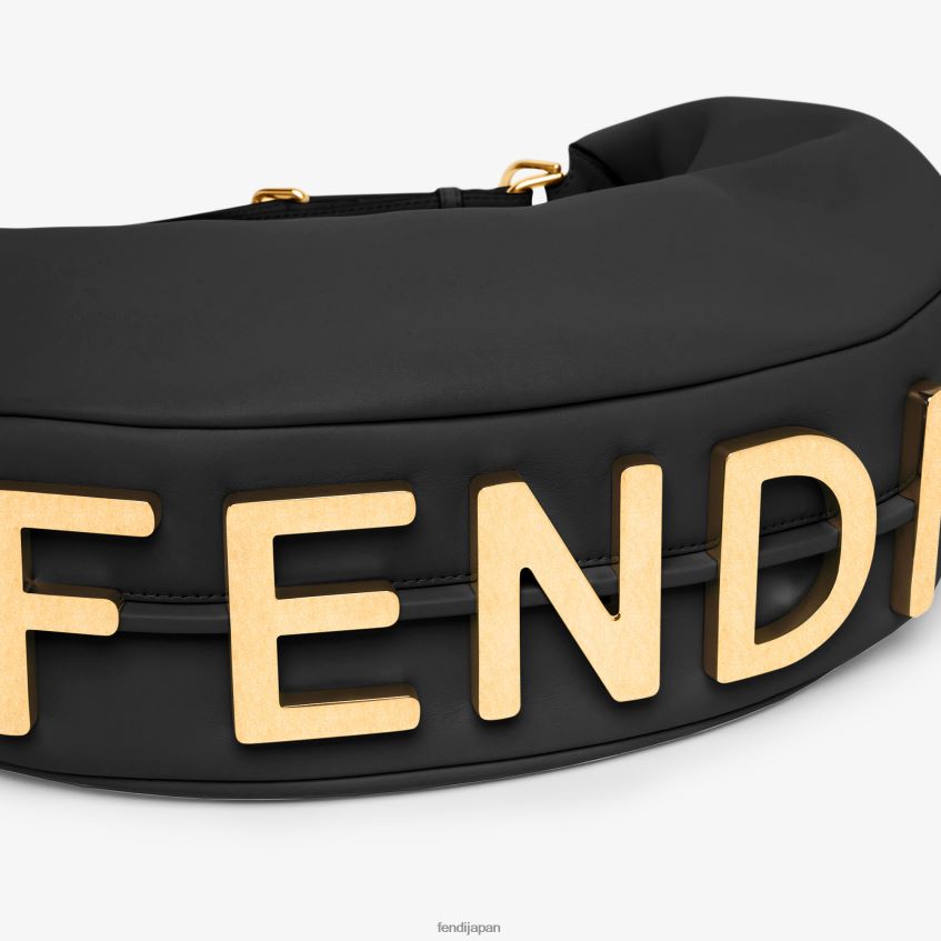 jp Fendi 女性 グラフィー ミディアム レザーバッグ 黒 20L42T525 アクセサリー