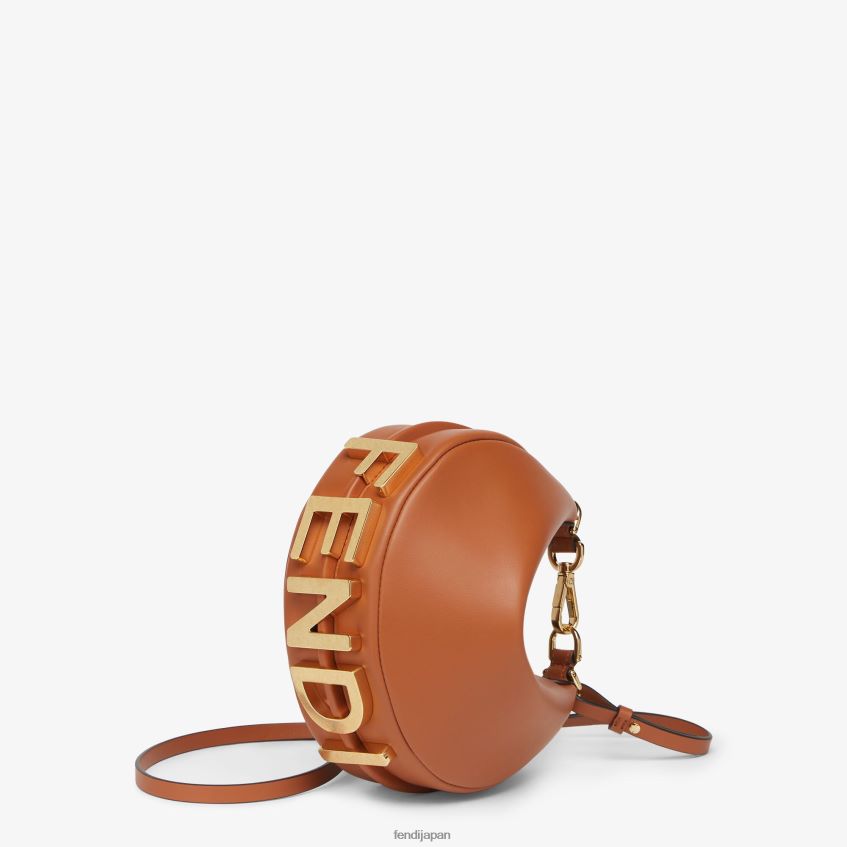 jp Fendi 女性 グラフィー レザー ミニバッグ 茶色 20L42T528 アクセサリー