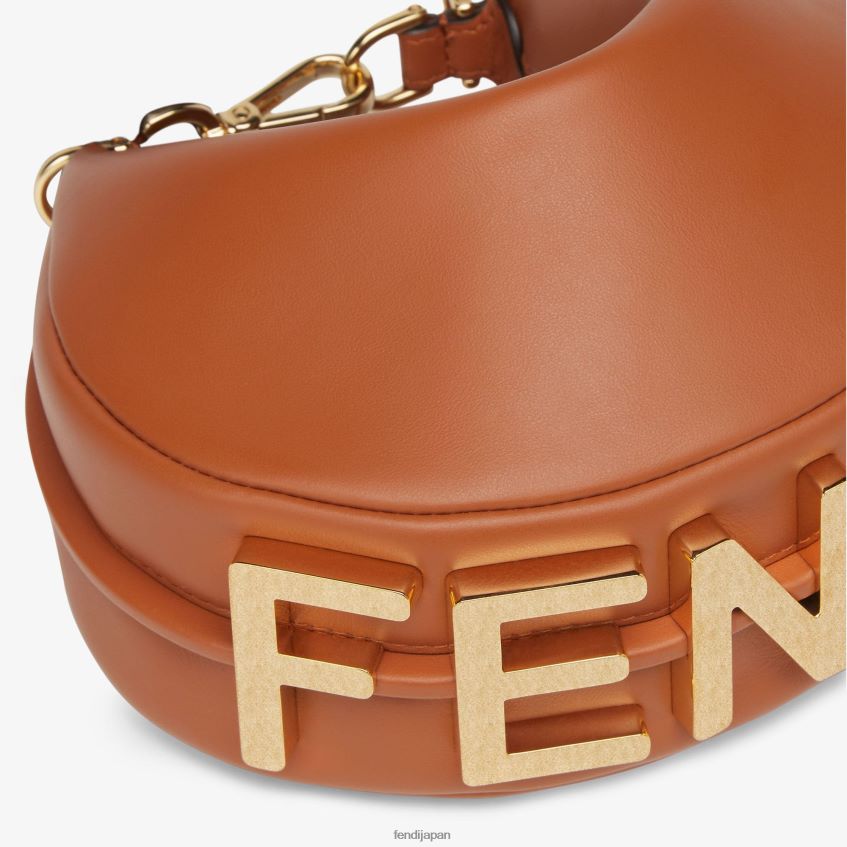 jp Fendi 女性 グラフィー レザー ミニバッグ 茶色 20L42T528 アクセサリー