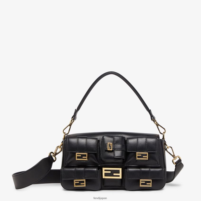 jp Fendi 女性 マルチポケット バゲット レザーバッグ 黒 20L42T551 アクセサリー