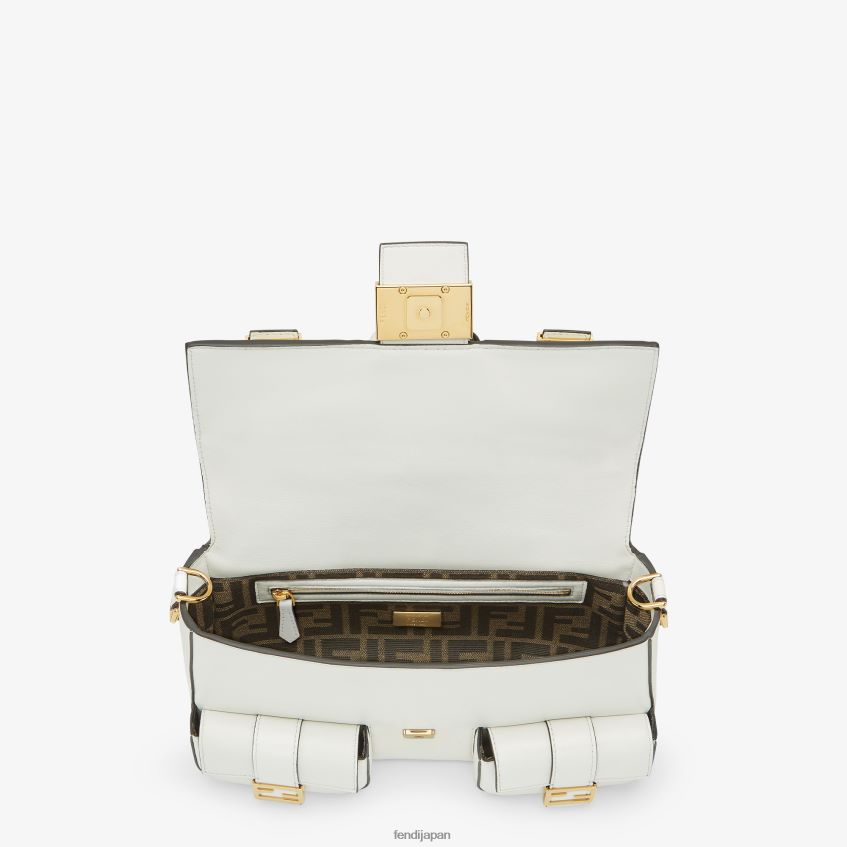 jp Fendi 女性 マルチポケット バゲット レザーバッグ 白 20L42T557 アクセサリー