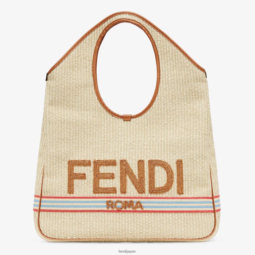 jp Fendi 女性 天然わらの買い物客 ベージュ 20L42T596 アクセサリー
