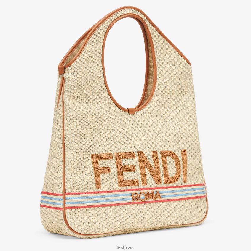 jp Fendi 女性 天然わらの買い物客 ベージュ 20L42T596 アクセサリー